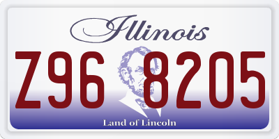 IL license plate Z968205