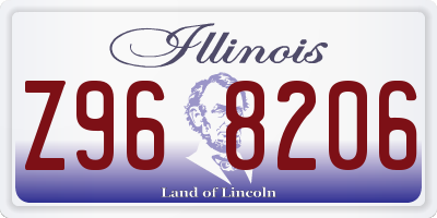 IL license plate Z968206