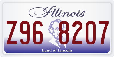 IL license plate Z968207