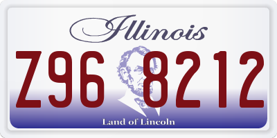 IL license plate Z968212