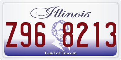 IL license plate Z968213