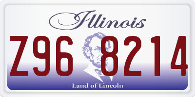 IL license plate Z968214