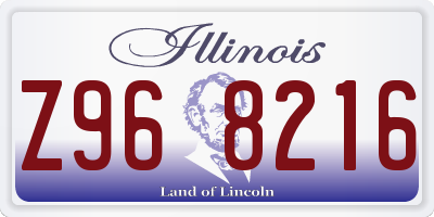 IL license plate Z968216