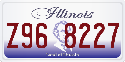 IL license plate Z968227