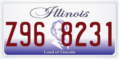 IL license plate Z968231