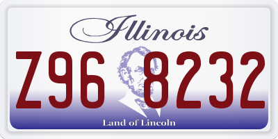 IL license plate Z968232