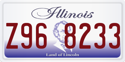 IL license plate Z968233