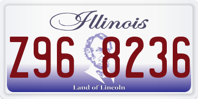 IL license plate Z968236
