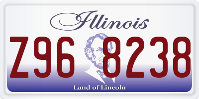 IL license plate Z968238