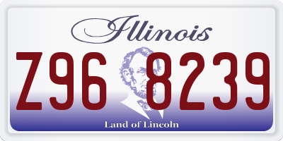 IL license plate Z968239