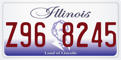 IL license plate Z968245