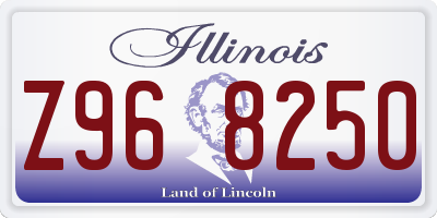 IL license plate Z968250