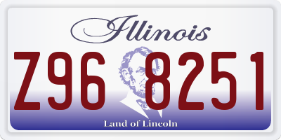 IL license plate Z968251