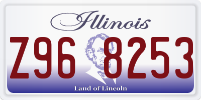 IL license plate Z968253