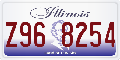 IL license plate Z968254