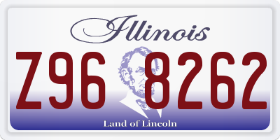 IL license plate Z968262