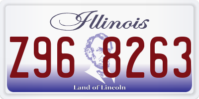 IL license plate Z968263