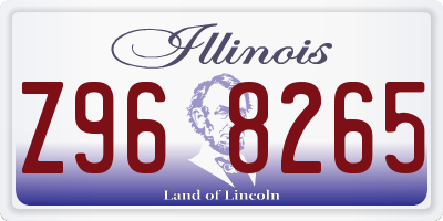 IL license plate Z968265