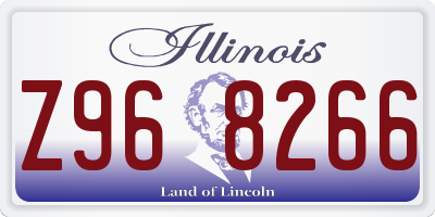 IL license plate Z968266