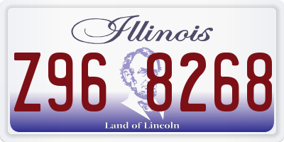 IL license plate Z968268