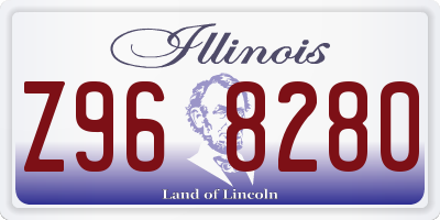 IL license plate Z968280