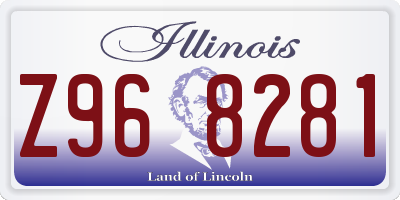 IL license plate Z968281