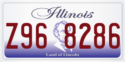 IL license plate Z968286