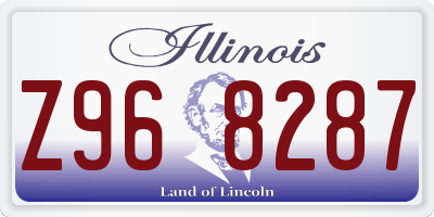 IL license plate Z968287