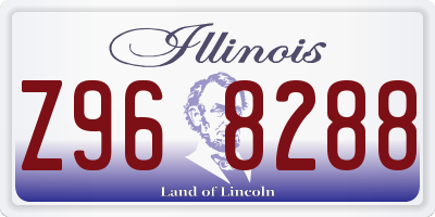 IL license plate Z968288