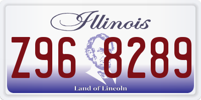 IL license plate Z968289