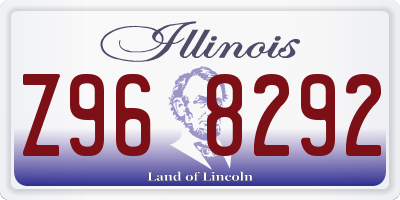 IL license plate Z968292