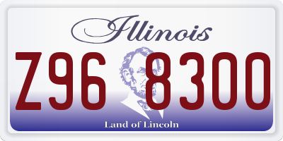 IL license plate Z968300