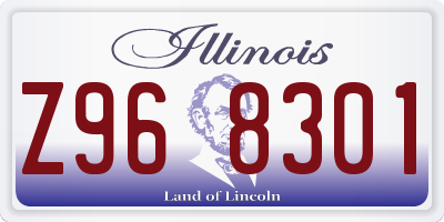 IL license plate Z968301