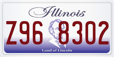 IL license plate Z968302