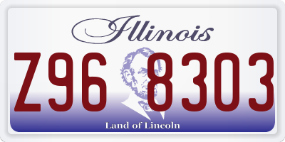 IL license plate Z968303
