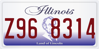 IL license plate Z968314