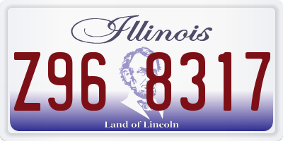 IL license plate Z968317
