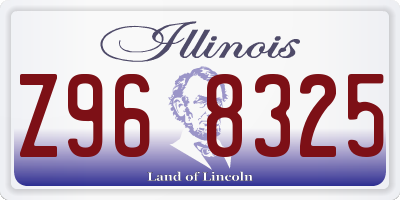 IL license plate Z968325