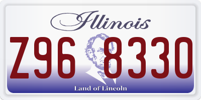 IL license plate Z968330