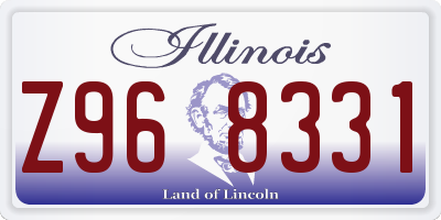 IL license plate Z968331