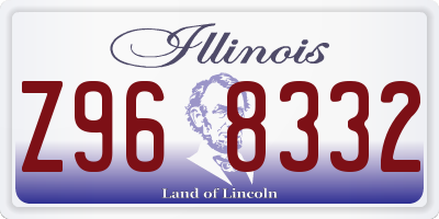 IL license plate Z968332