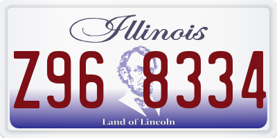 IL license plate Z968334