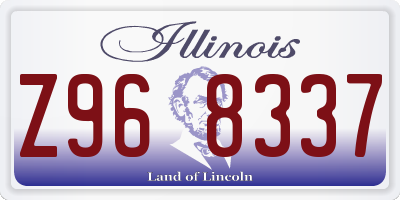 IL license plate Z968337