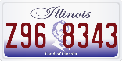 IL license plate Z968343