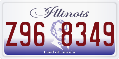 IL license plate Z968349