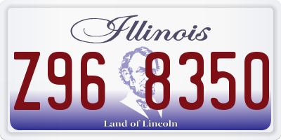 IL license plate Z968350