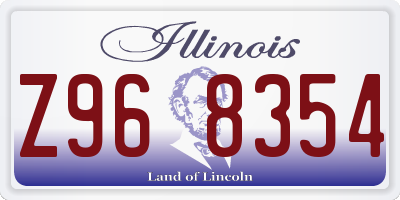 IL license plate Z968354