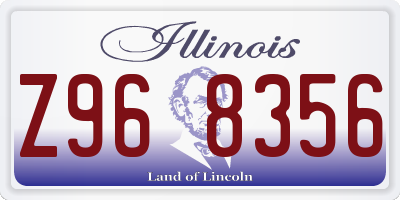 IL license plate Z968356