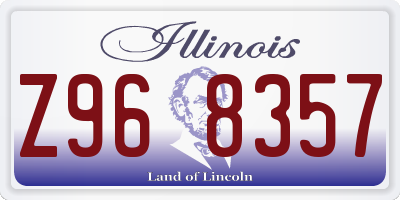 IL license plate Z968357
