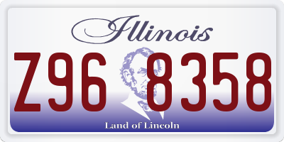 IL license plate Z968358